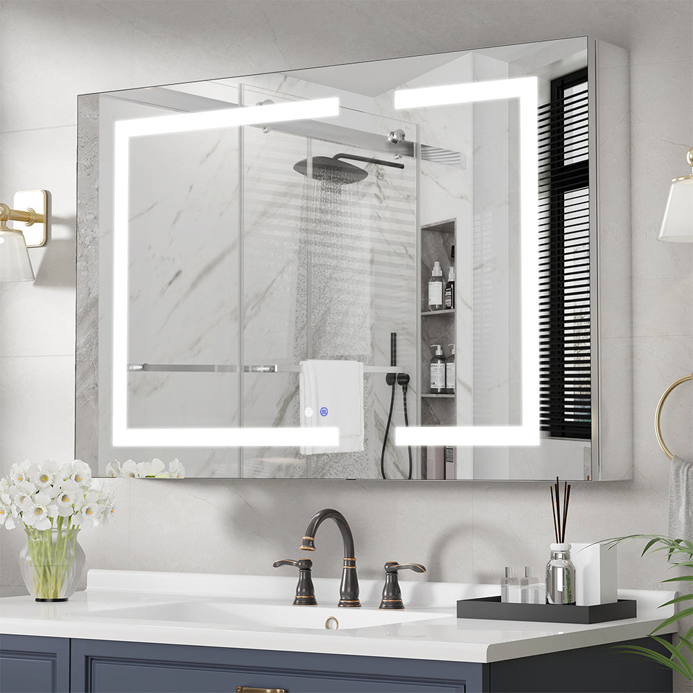 VEWRA 36 x 24 Lighted Medicine Cabinet | Double Door