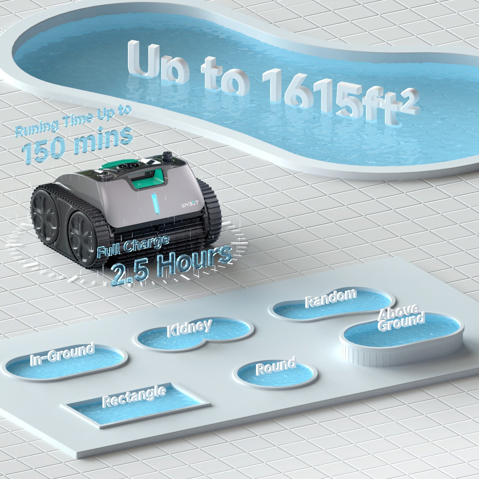 WYBOT C1 Pro Cordless Robotic Pool Cleaner