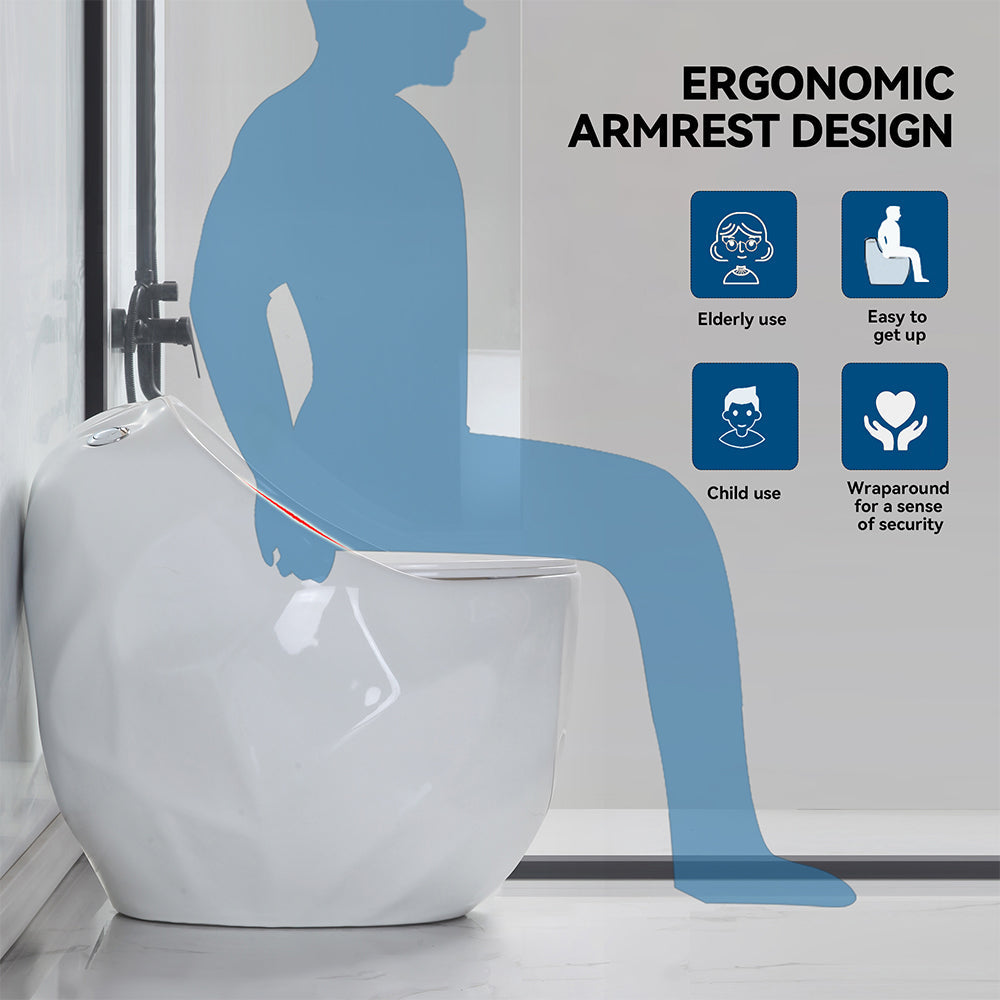 OVRUS Egg-Shaped Toilet | One Piece Round Bowl