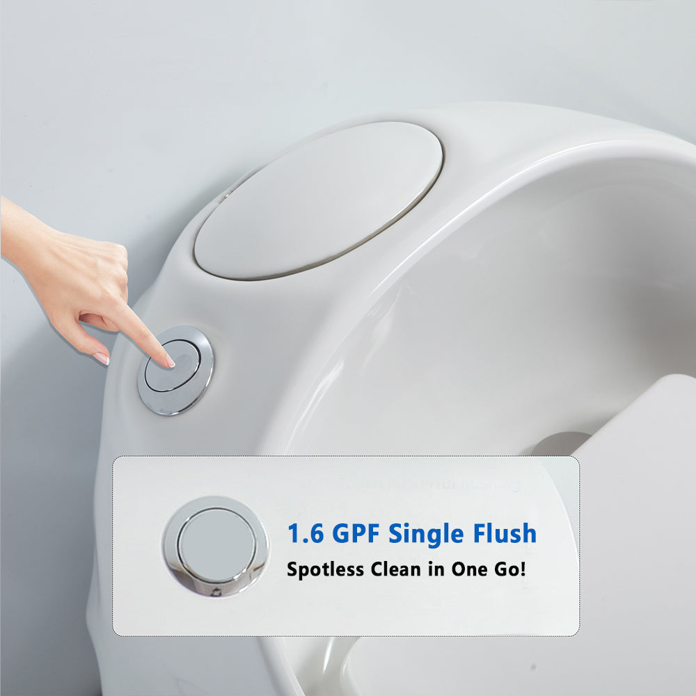 OVRUS Egg-Shaped Toilet | One Piece Round Bowl