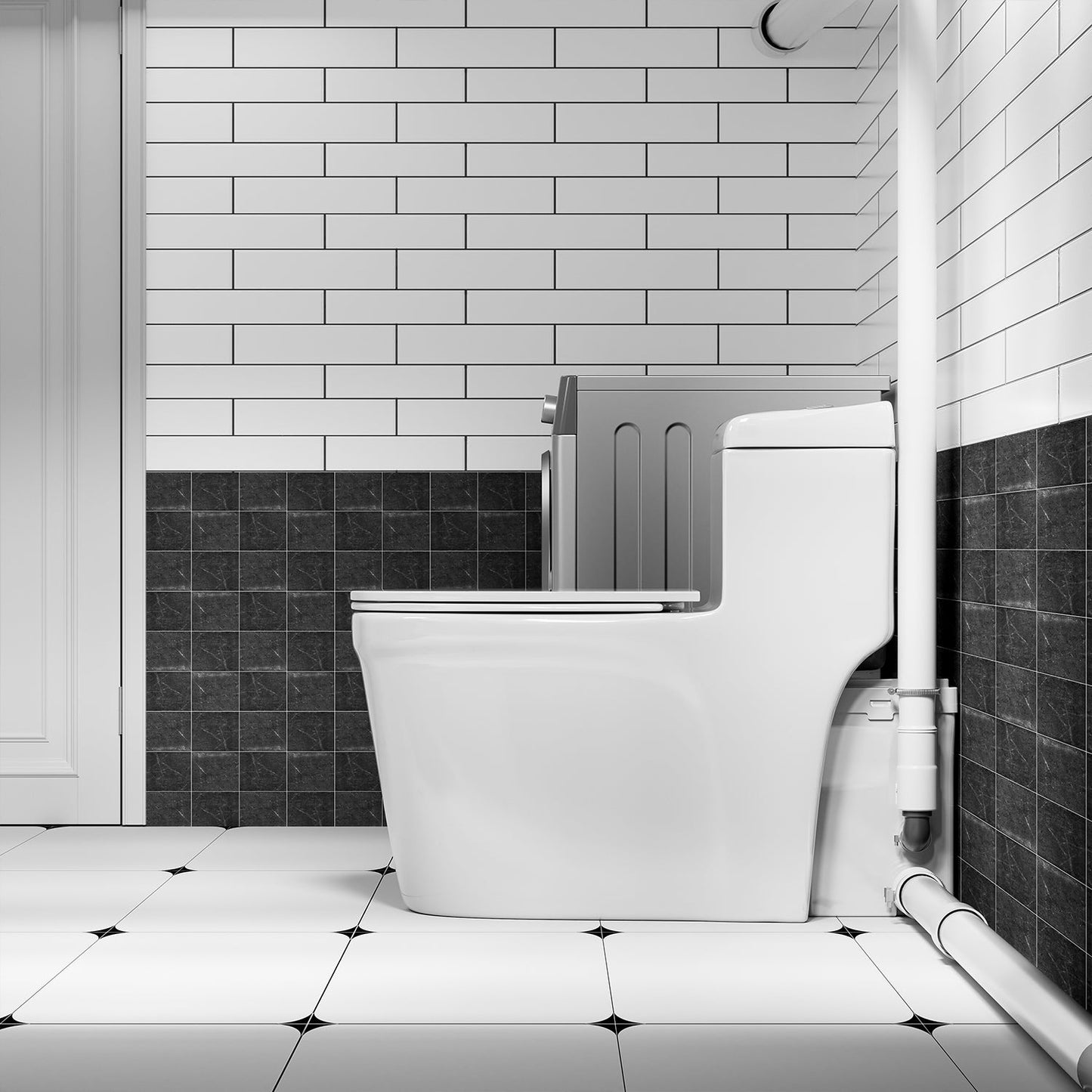 SNFLEX One-Piece Macerating Toilet | 600W Upflush Toilet