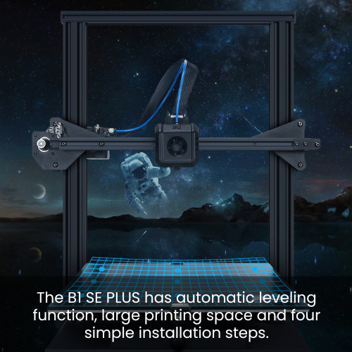 BIQU B1 SE PLUS 3D Printer Upgrade 32Bit Control Board Full Metal Extruder With TMC Drive Automatic Leveling DIY 3D Drucker Kit