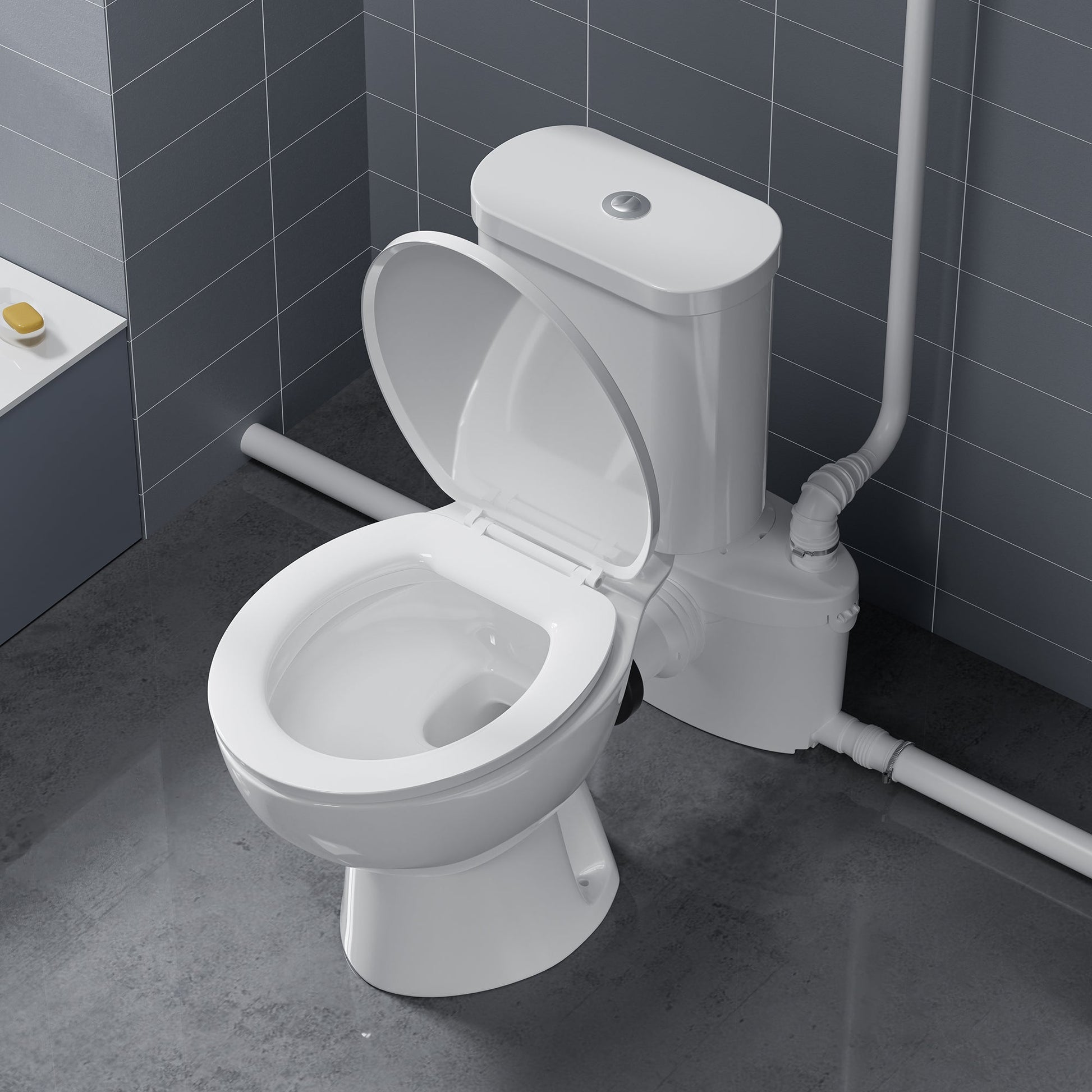 SNFLEX Two-Piece Macerating Toilet | 600W Upflush Toilet