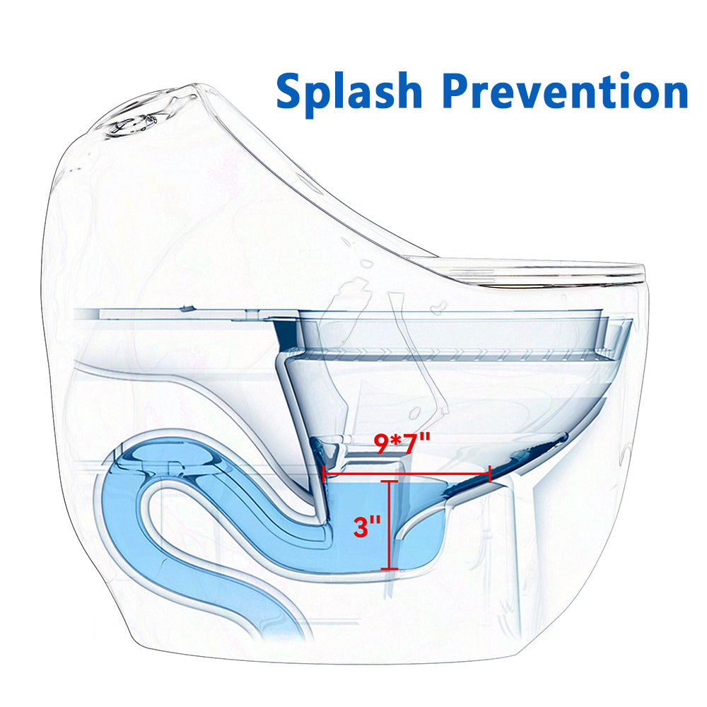 OVRUS Egg-Shaped Toilet | One Piece Round Bowl