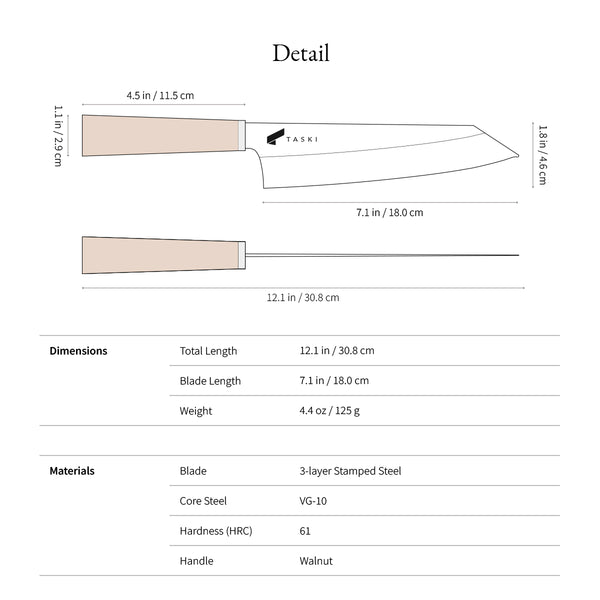 Taski Premium 7 Kiritsuke Knife