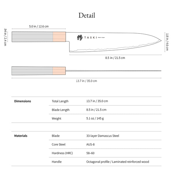 Taski Kaizen 8.5 Chef's Knife
