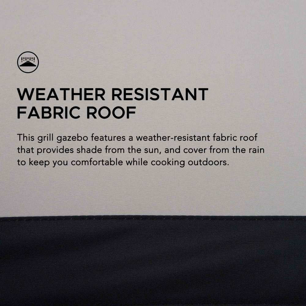 SUNJOY 5x8 BBQ Grill Gazebo with Bar Shelves and Hooks