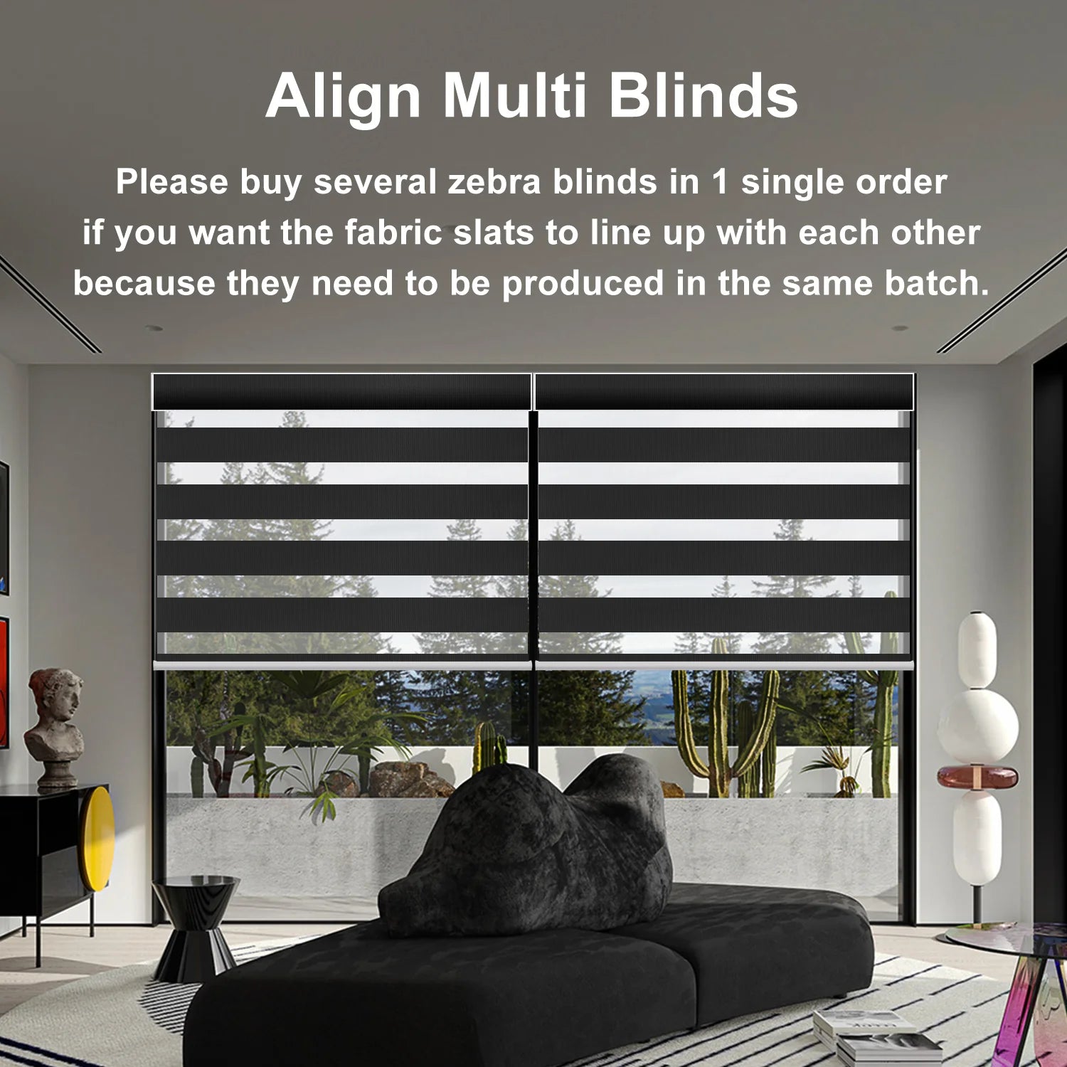 SmartWings Motorized Zebra Shades 100% Blackout 95mm Chloris