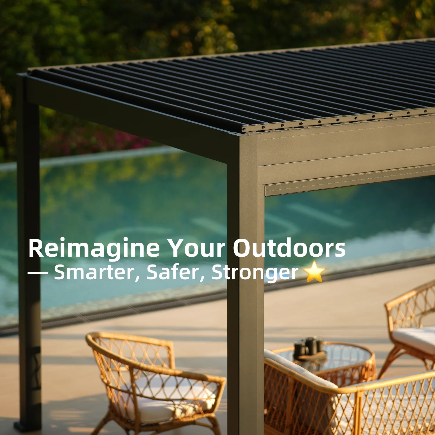 SmartWings Motorized Matter Pergola Flexar Q3