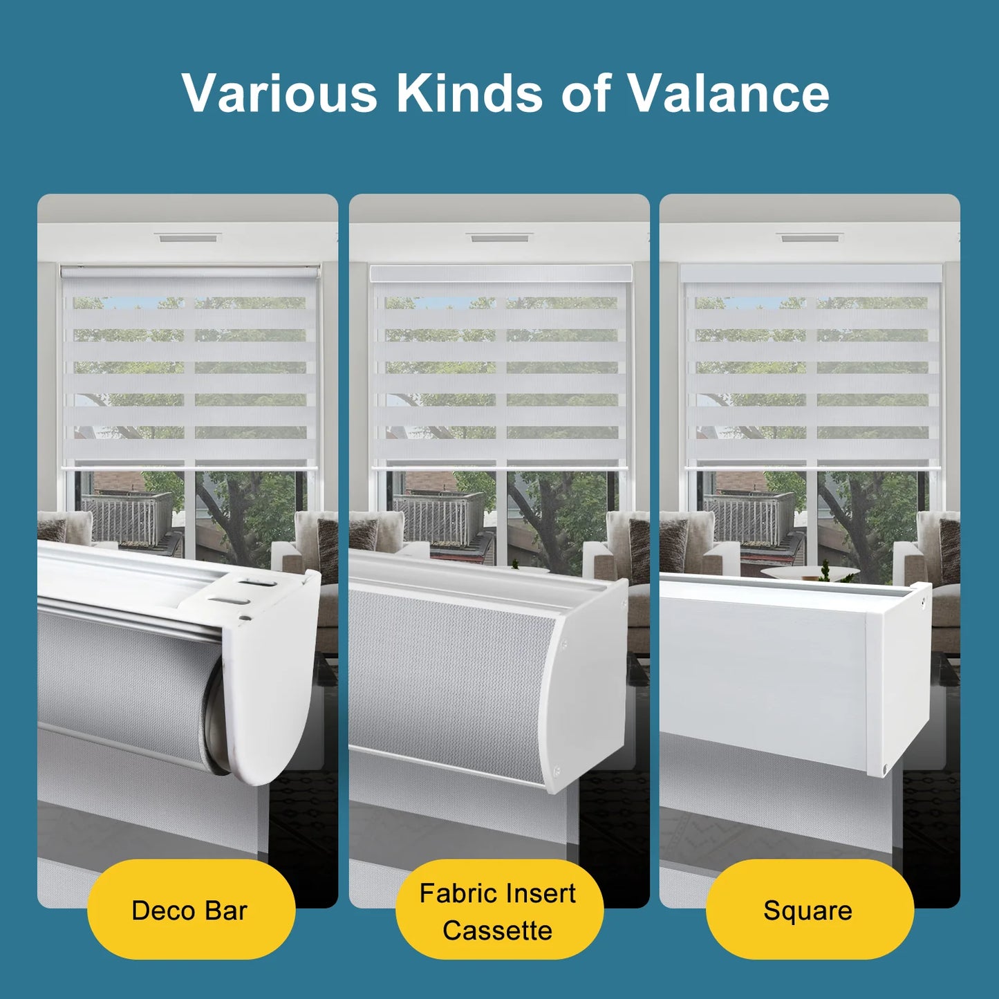 SmartWings Motorized Zebra Shades 100% Blackout 95mm Chloris