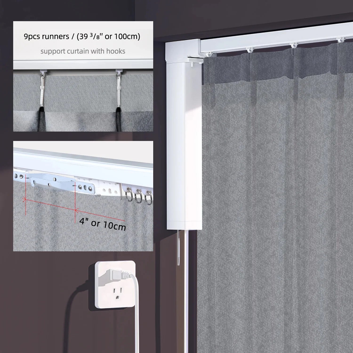 SmartWings Motorized Linen Drapery 50%/70%/100% Blackout Daphne Regular price