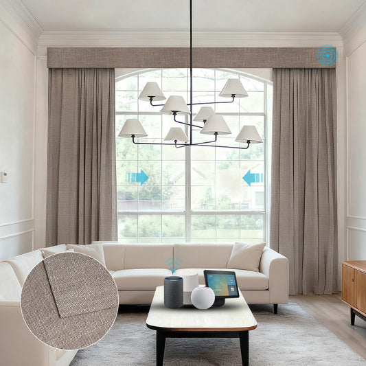 SmartWings Motorized Linen Drapery 50%/70%/100% Blackout Daphne Regular price